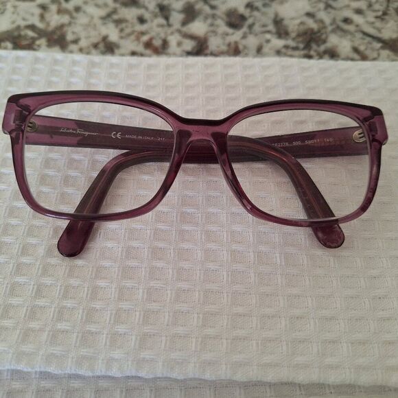 Salvatore Ferragamo Eyeware Frame, Multicolor, Made In Italy - Picture 1 of 15